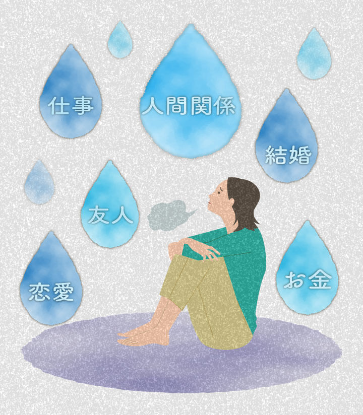 たくさんの悩み
